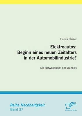 Elektroautos By Florian Kleiner 9783842854246 (Paperback)