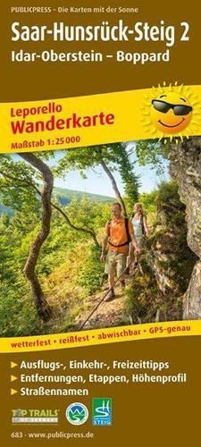Saar-Hunsruck-Steig 2, hiking map 1:25,000 9783899206838