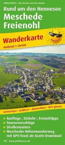 Around the Hennesee - Meschede - Freienohl, hiking map 1:50,000