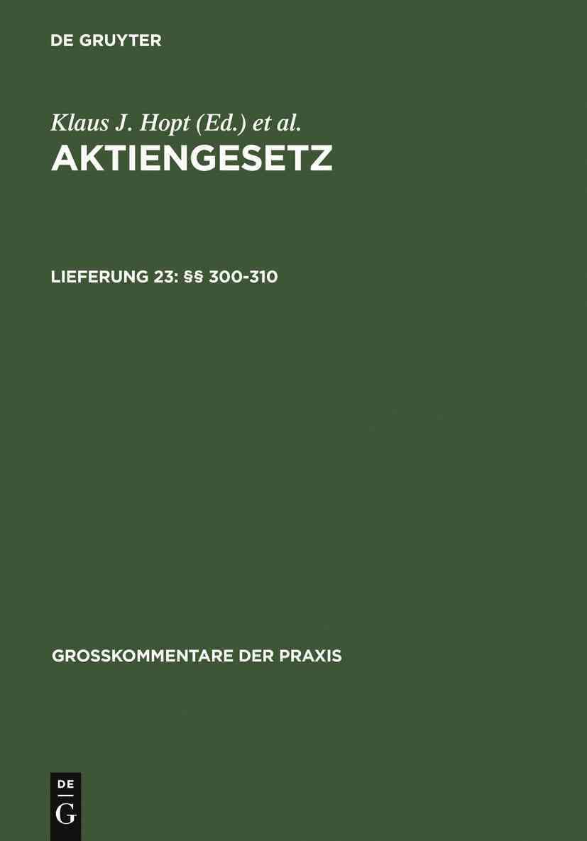 §§ 300-310 By Hirte, Heribert 9783899491777 (Hardback)