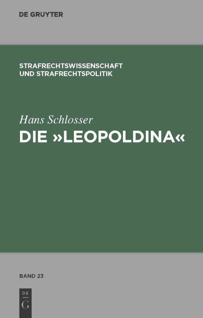 Die "Leopoldina" By Schlosser, Hans 9783899498394 (Hardback)