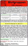 Blutgruppen - Diät B. Medical Card DIN A5 9783939081210