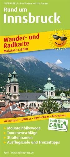 Around Innsbruck, Hiking and Cycling Map 1:35,000 9783961325078