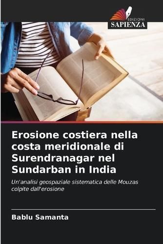 Erosione costiera nella costa meridionale di Surendranagar nel Sundarban in India