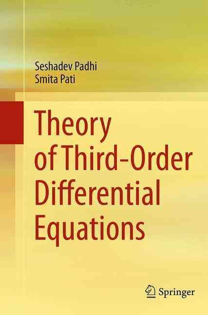 Theory of Third-Order Differential Equations 9788132229209 (Paperback)