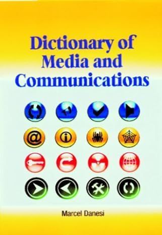 Dictionary of Media of Communications By Marcel Danesi 9788182744066