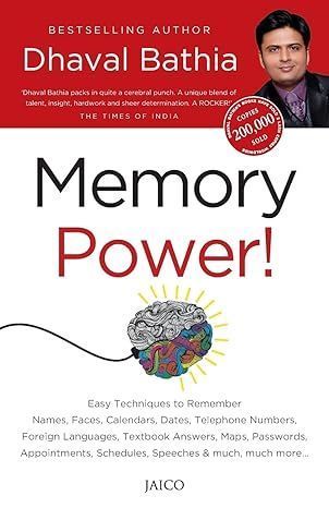 Memory Power By Dhaval Bathia 9788184956504 (Paperback)