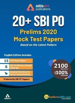 Sbi Po 2020 Prelims Mock Papers By Adda247 Publications 9788194443100