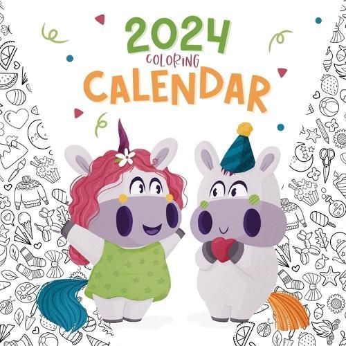 2024 Coloring Calendar By Heart 9788383590073 (Paperback)
