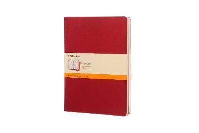 Moleskine Ruled Cahier Xl - Red Cover (3 Set) 9788862931076