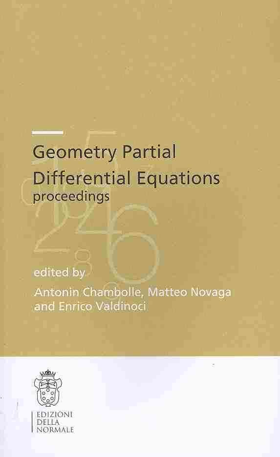 Geometric Partial Differential Equations By Antonin Chambolle