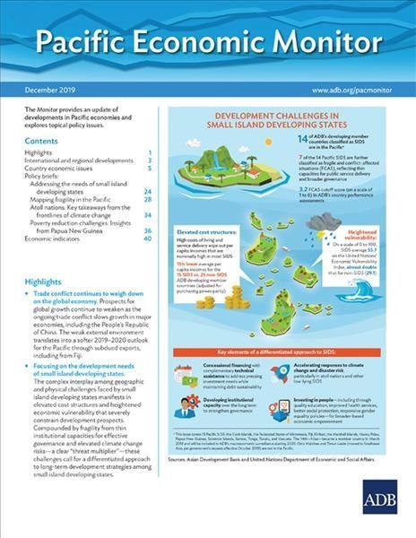 Pacific Economic Monitor - December 2019 By Asian Development Bank,