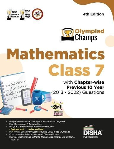 Olympiad Champs Mathematics Class 7 with Chapter-Wise Previous 10 Year (2013 - 2022) Questions Complete Prep Guide with Theory, Pyqs, Past & ...