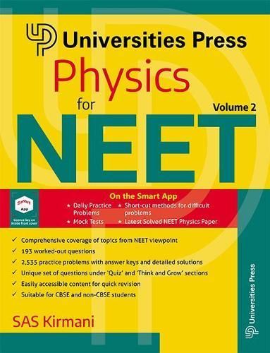 Physics for NEET, Volume 2 By SAS Kirmani 9789389211689 (Paperback)