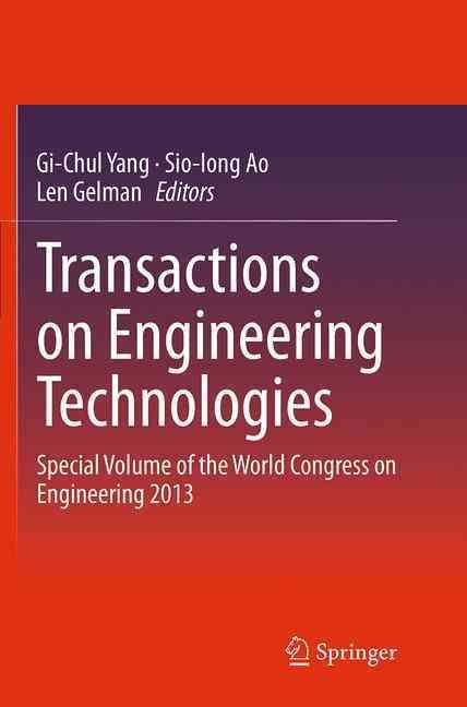 Transactions on Engineering Technologies 9789402403145 (Paperback)