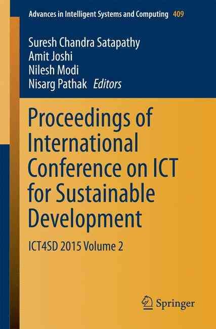 Proceedings of International Conference on ICT for Sustainable Development Volume 2