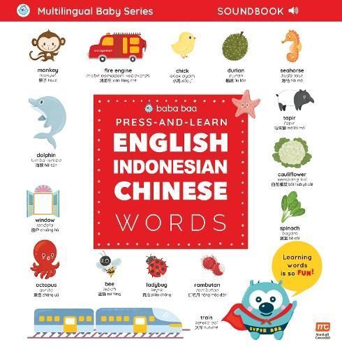 Press-and-Learn English Indonesian Chinese Words Sound Book (Hardback)