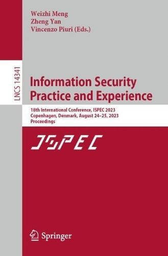 Information Security Practice and Experience 9789819970315 (Paperback)