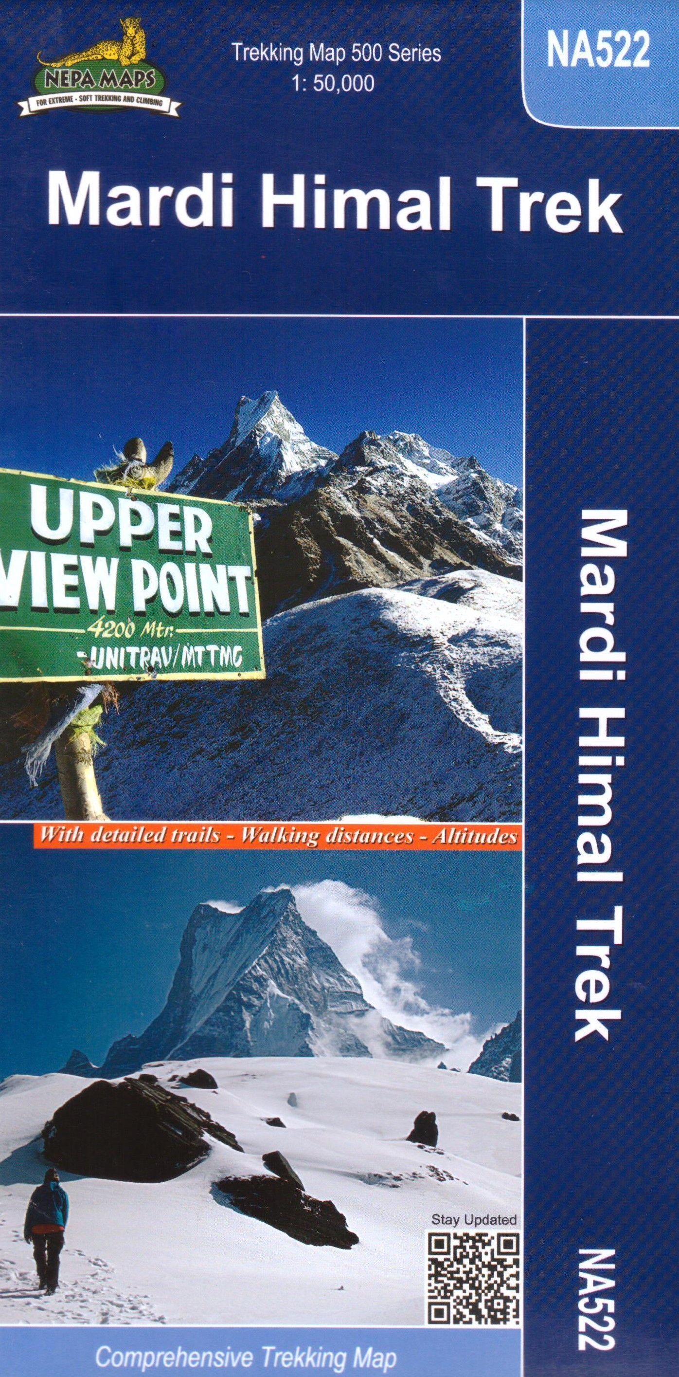 Mardi Himal Trek 1:50, 000 NA522 map By Vajra Books 9789937649018