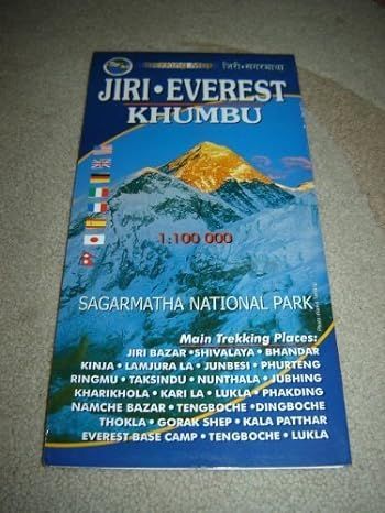 Jiri Everest Khumbu 1:100000 map By Vajra Books 9789937818018