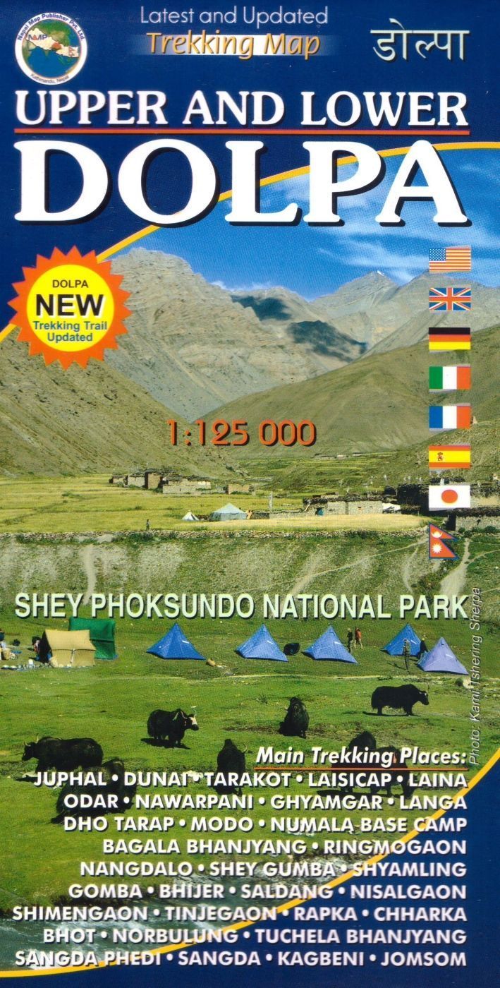Trekking Map Upper and Lower Dolpa By Vajra Books 9789937818063
