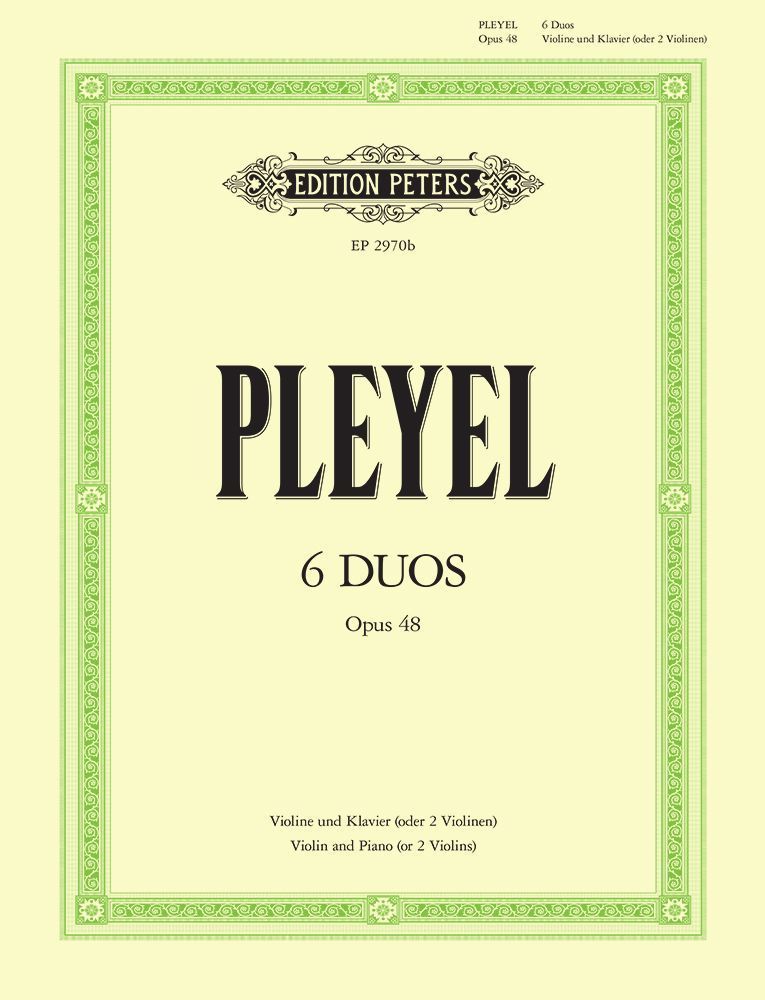 Easy Duos Op.48 By Ignaz Joseph Pleyel 9790014013240 (Sheet music)