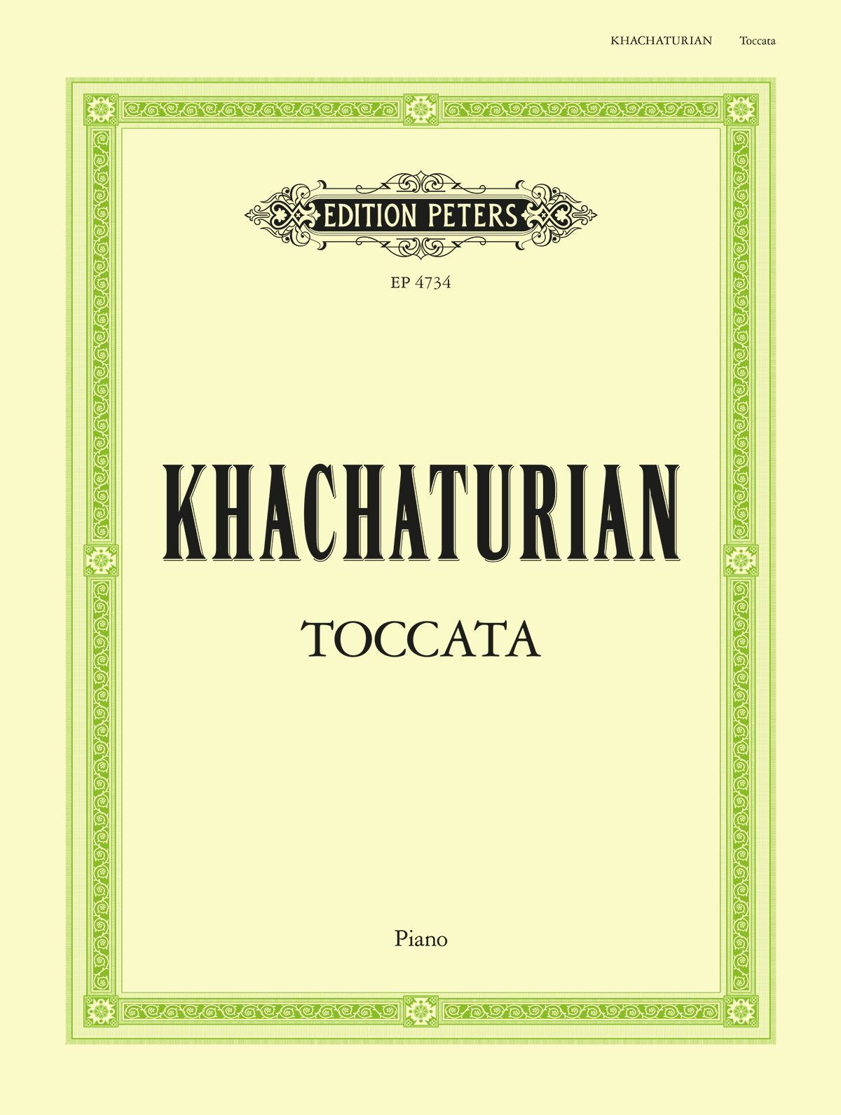 Toccata By Aram Khachaturian 9790577084855 (Sheet music)
