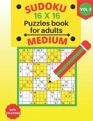 Sudoku 16 X 16 Medium Puzzles - Volume 3 By Houss Edition (Paperback)