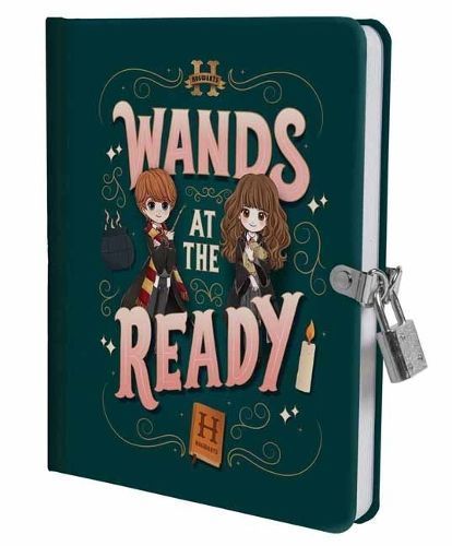 Harry Potter: Wands at the Ready Lock & Key Diary 9798886633832